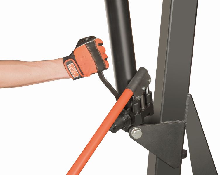 Grue d'atelier pliable 2 T Euro-palette - BH6FC2000 avec bras à 4 positions fixes, pieds repliables et système à double piston_7