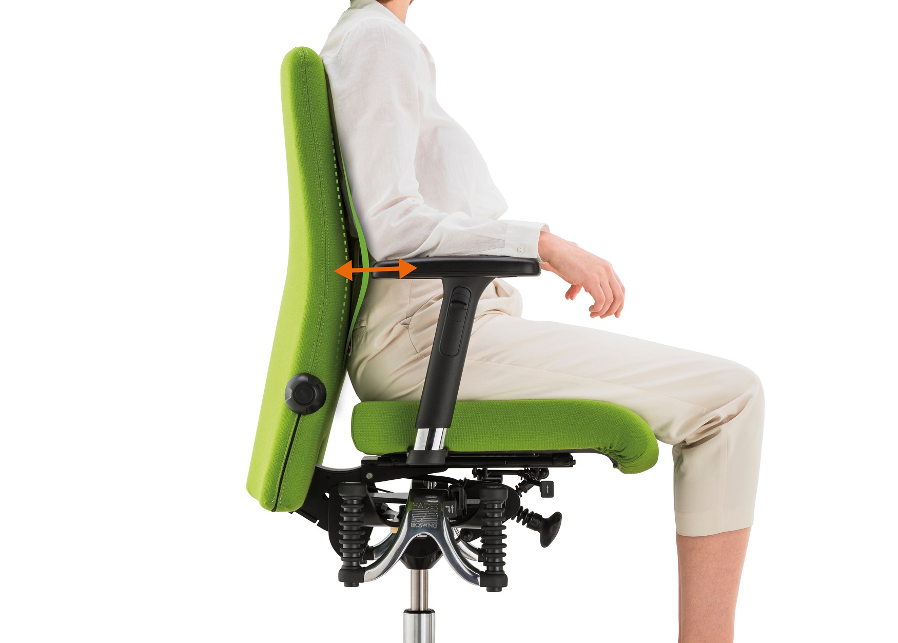 Fauteuil équipé d'un système d'assise 3D® pour un meilleur confort dorsal