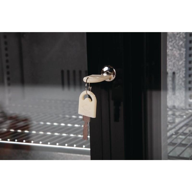 Arrière-bar deux portes coulissantes Série G noir 208L GL003 Polar_7