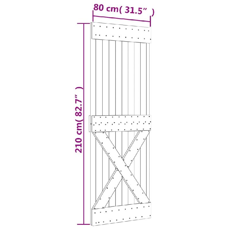 Vidaxl porte narvik 80x210 cm bois massif de pin 154443_7