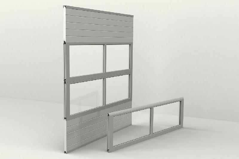 Porte industrielle levante vitrée woodgrain M - 4250 / 5500_7