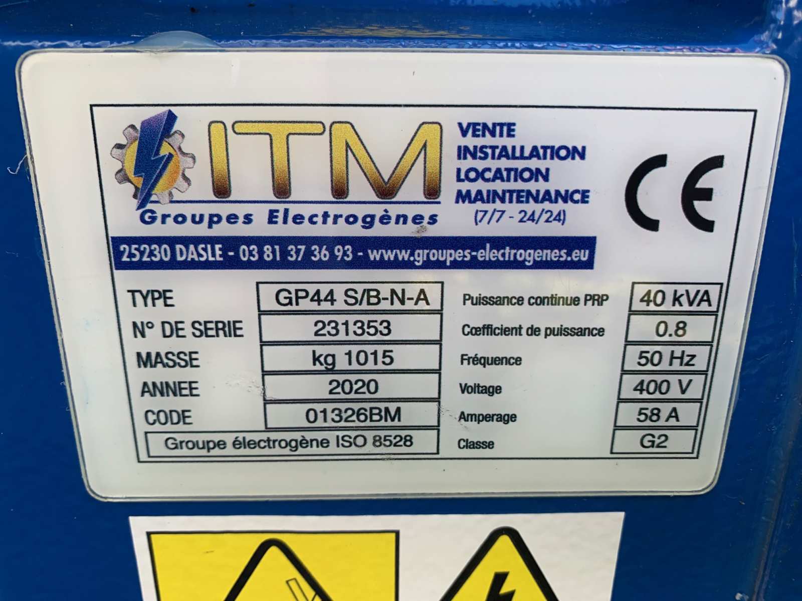 Groupe électrogène d'occasion - BAUDOUIN - 44 KVA_7