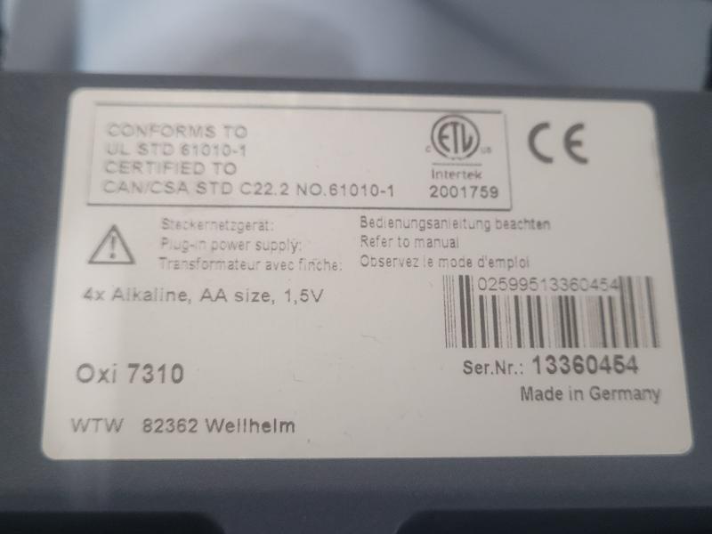 Oxymètre pour paillasse WTW inoLab Oxi 7310_7