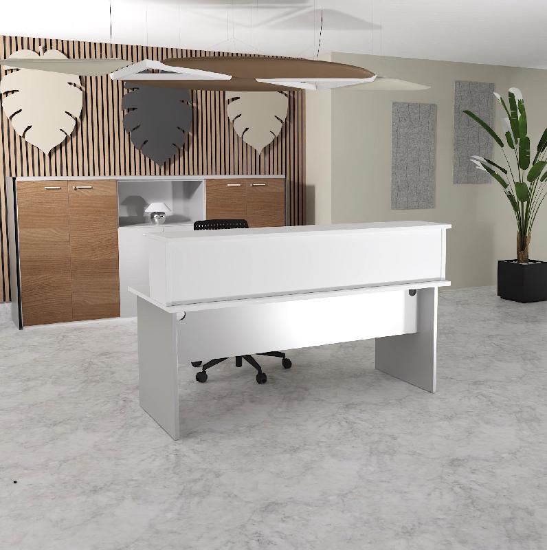 Bureau d'accueil Tono - Mobel Linea. - 120, Alu, Blanc_7