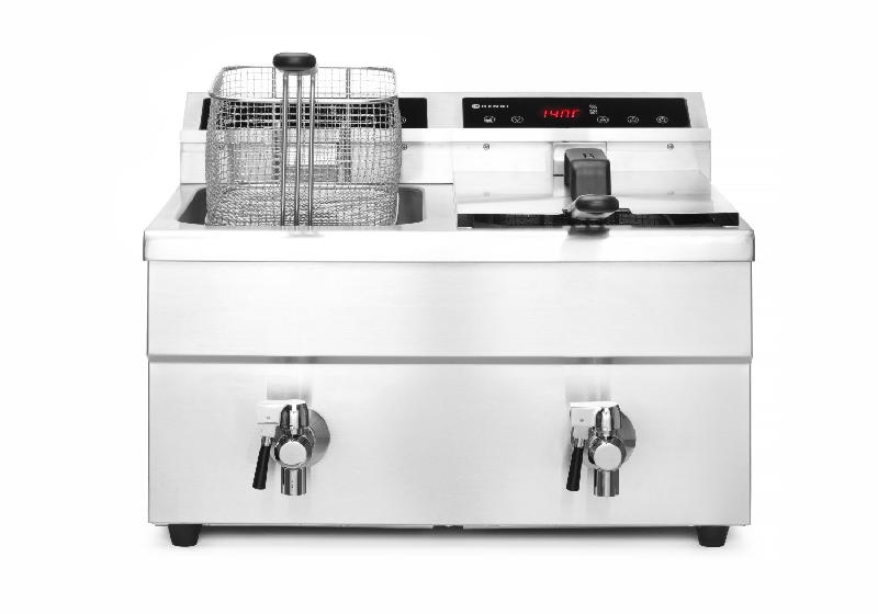 Friteuse à induction avec robinet de vidange 2x8L 230V HENDI_7