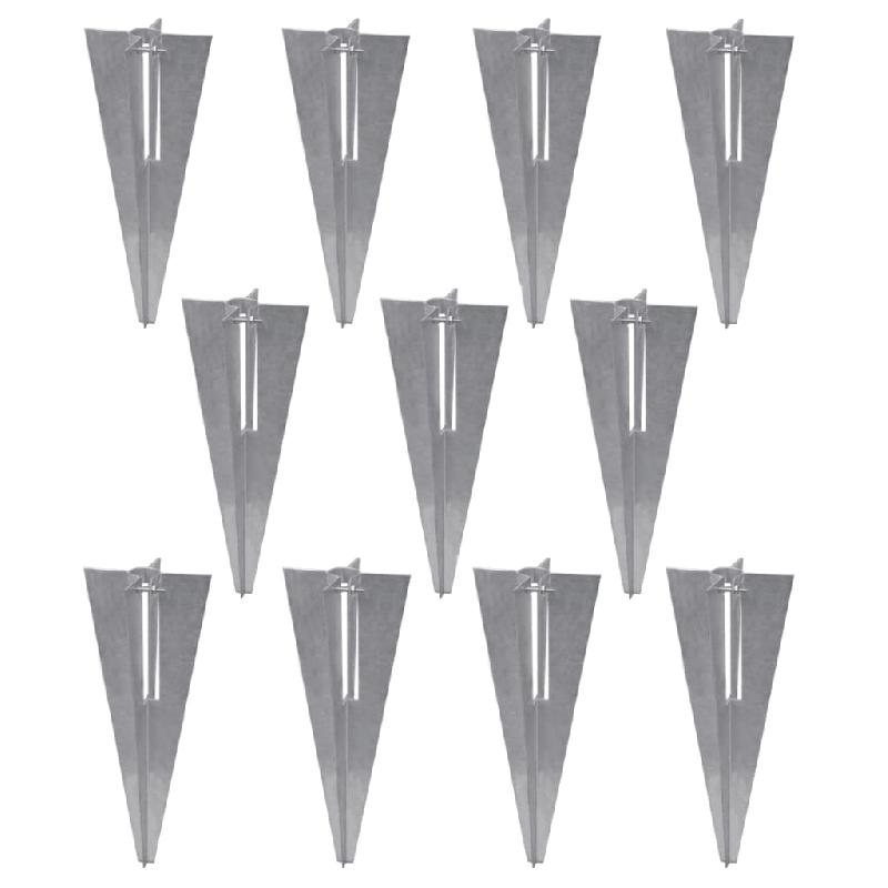 Vidaxl clôture à mailles losangées et poteaux acier galvanisé 25x1,25m 141508_7