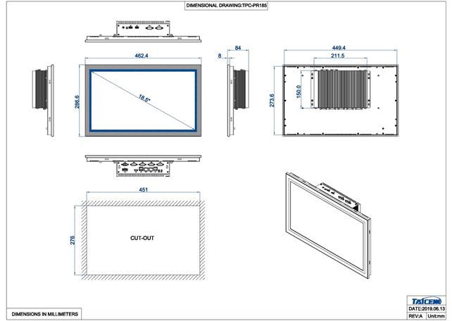 Tpc-pr185c - ecrans tactiles - taicenn - résolution 1366 * 768_7