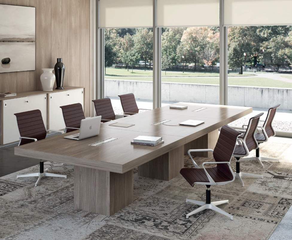 Fauteuil pour salle de réunion/conférence - DYNAMICA : design élégant, piètement plat 4 branches sur patins_7