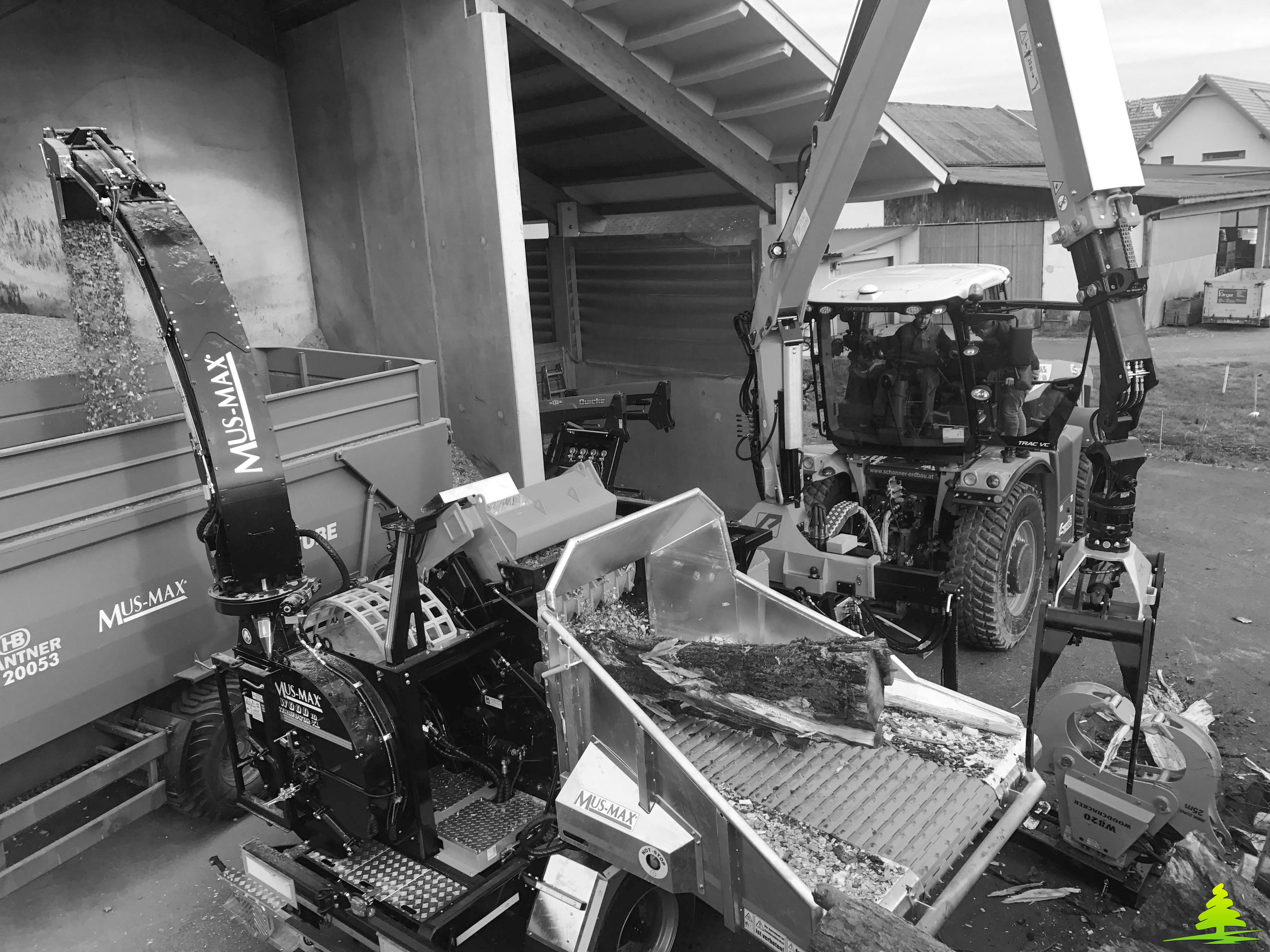 Broyeur de branche avec capacité de production élevée