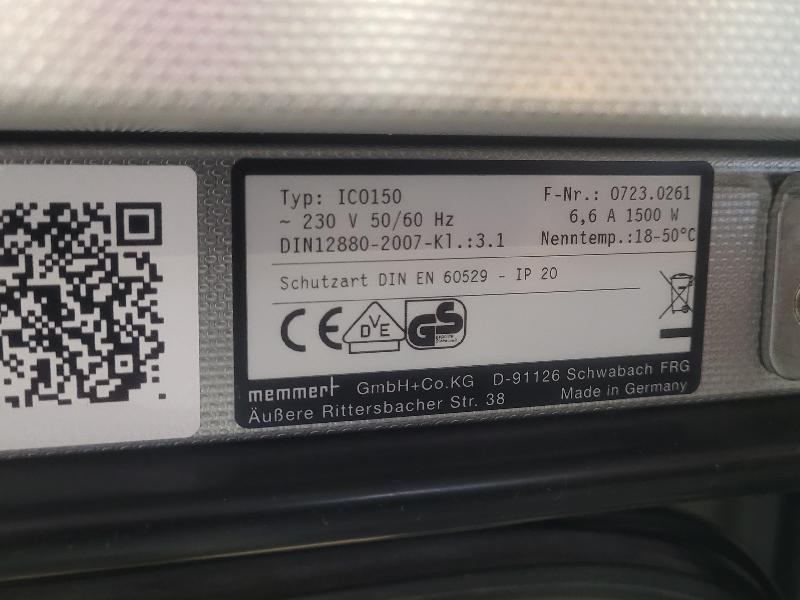 Incubateur / étuve à Co2 MEMMERT ICO150_7