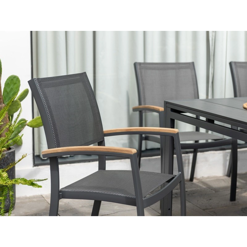 Fauteuil de jardin fixe essence 61,5x58x92,3cm – MTF – aluminium et teck – 2nab3128_7