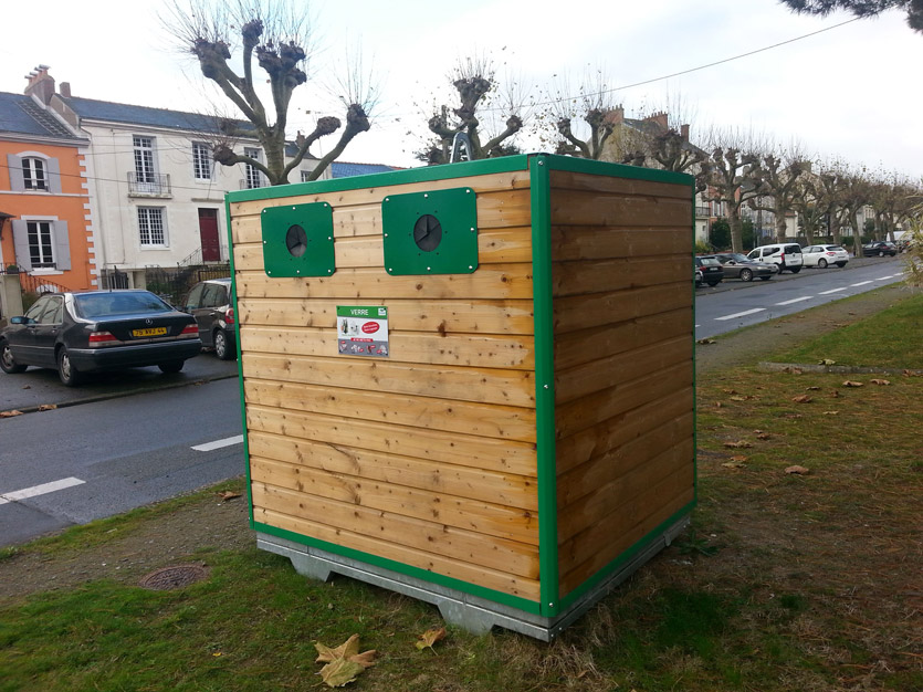 Colonne aérienne d'apport volontaire polytri bois_7