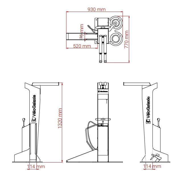 Borne de gonflage & réparation vélo tout en un personnalisable - 22 outils fournis_7