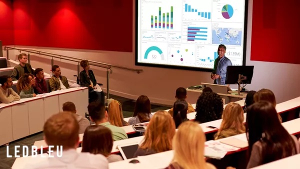 Ecran d'intérieur tout en un CMS ECO pour amphithéâtre, écoles et universités - ALL IN ONE - COB - 130