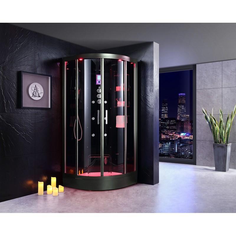 CABINE DOUCHE HAMMAM ARCHIPEL® QDR 90C BLACK_7