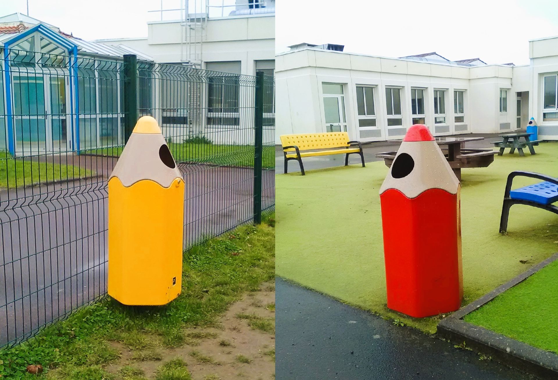 Poubelle ludique avec différents coloris