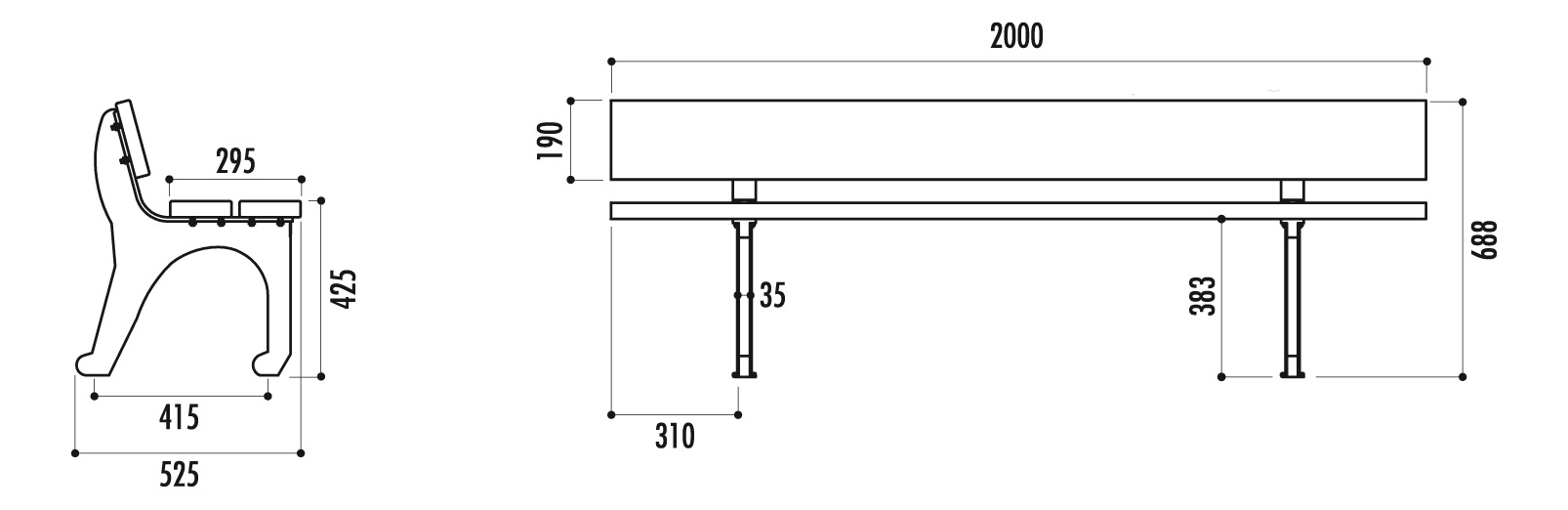 Banc public BASTIDE - romantico plaza bilbao_7