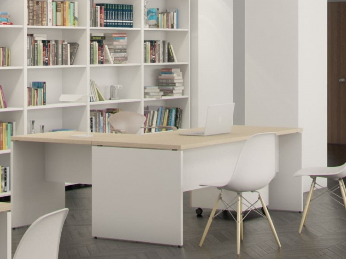 Bureau classique et design NEW PANO - Idéal pour le télétravail, avec finitions modernes et bois certifiés PEFC_7