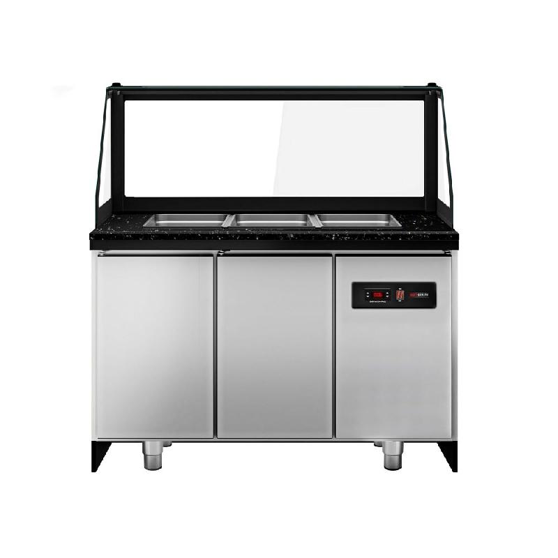 Saladette TORONTO - L1250 mm - Noire - 2 portes - 3x GN 1/1 - P900_7