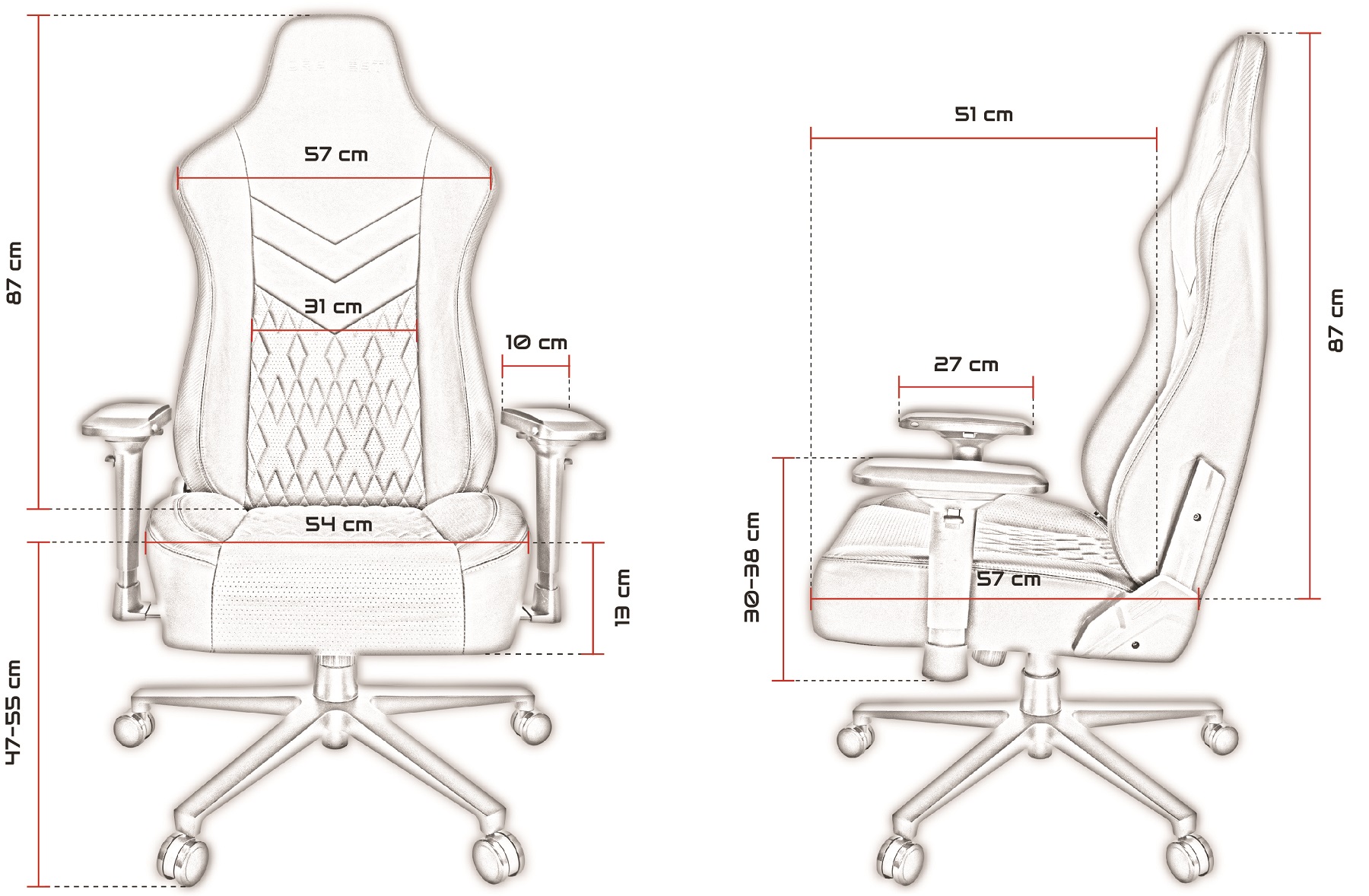Fauteuil de bureau haute qualité - ORAXEAT MX850 Noir - Mousse haute densité - Réf : ORX_MX850_BKBK_7