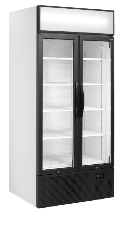 Vitrine réfrigérée FSC - 2 ou 3 portes avec caisson lumineux - Finition blanc ou noir - Réf : FSC891H_7