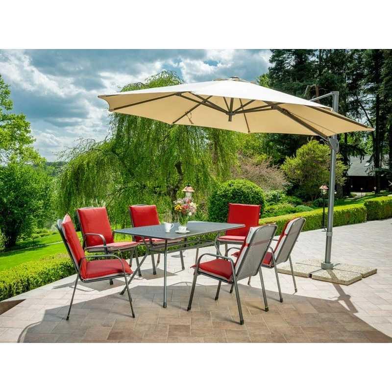 Parasol déporté borneo ø350 cm – MTF – toile grise avec poignée – 2naz0241_7