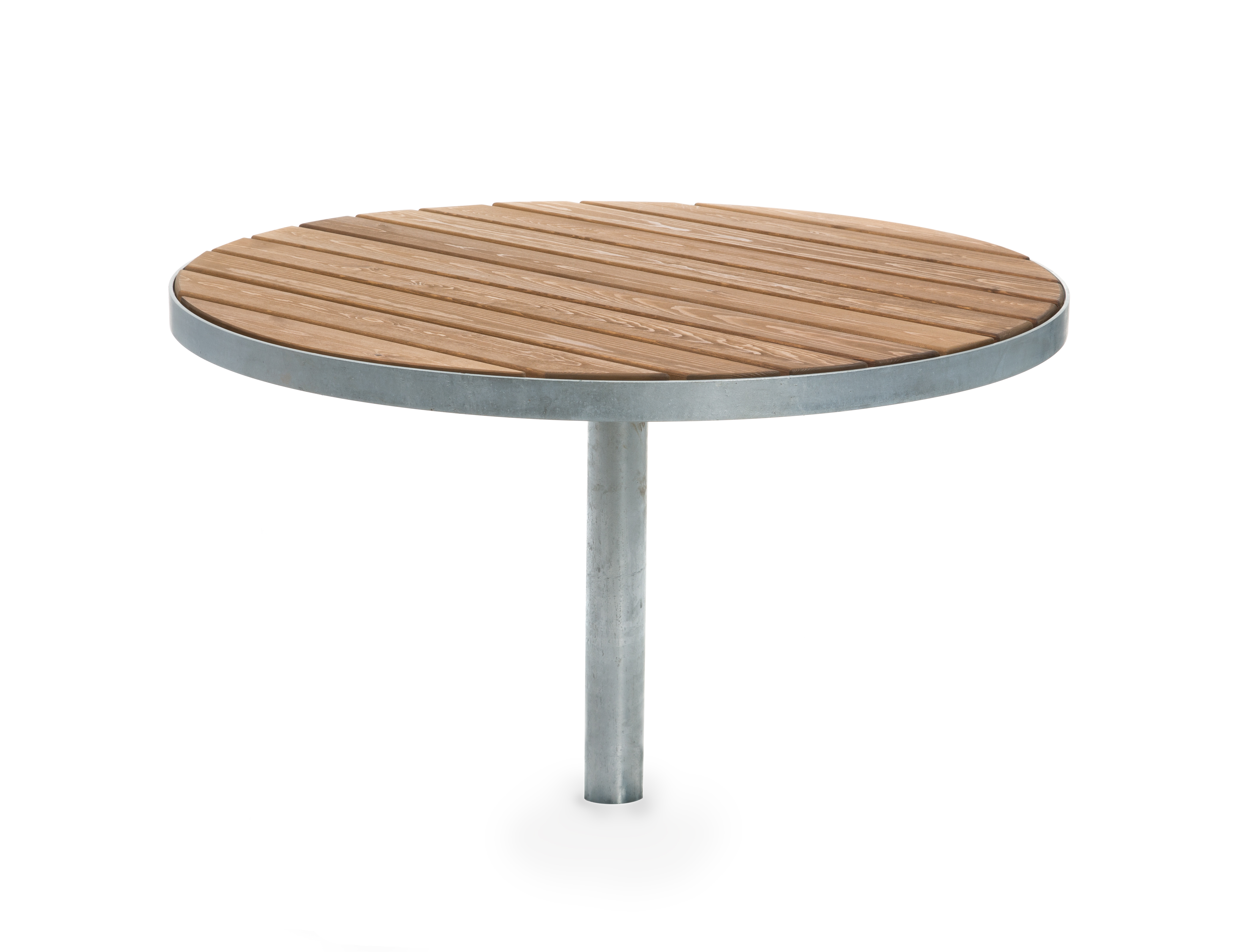 Table publique ronde brun/galvanisé - scellement béton - Sofiero réf 8054271 - HAGS - 1,1 m_7
