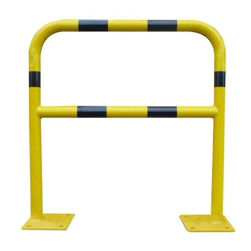 Barrière de sécurité diamètre 40 mm à platine en acier - Noir / Jaune / 1000 / Oui_7