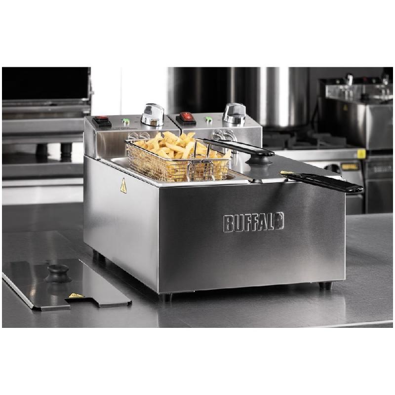 Friteuse électrique à poser - 2 cuves de 3L | Buffalo - CU615_7