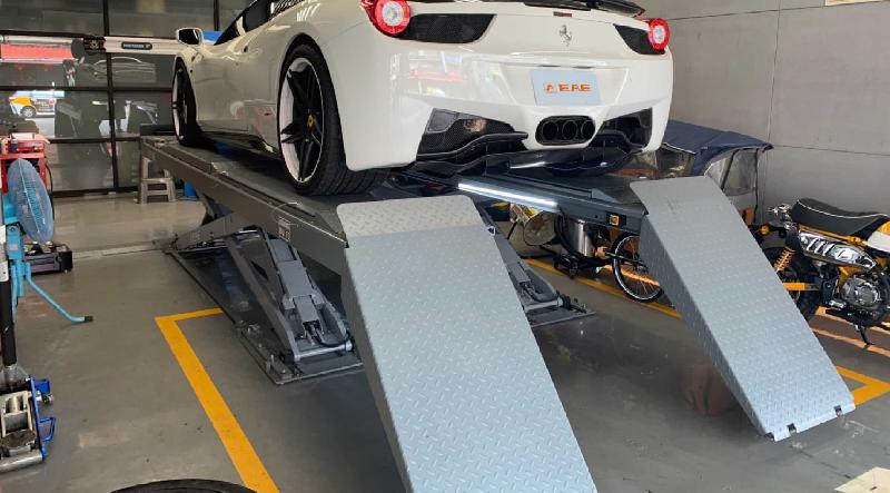 Pont ciseaux posé 4T + levage auxiliaire 3,5T ultra fin premium - 5000mm_7