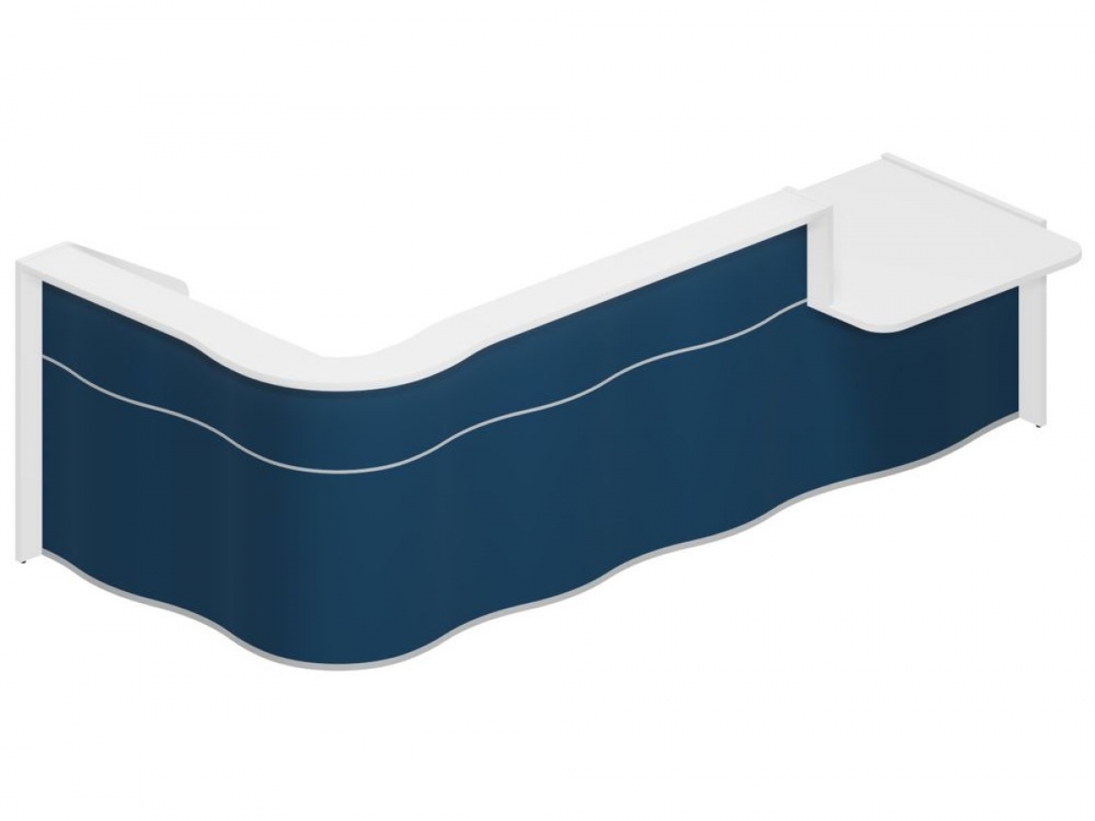 Banque d'accueil moderne et élégante WAVE - Design ondulé et configurations personnalisées_7