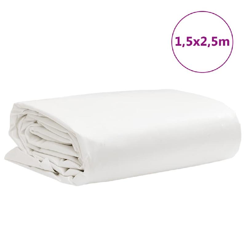 Vidaxl bâche blanc 1,5x2,5 m 650 g/m² 156198_7