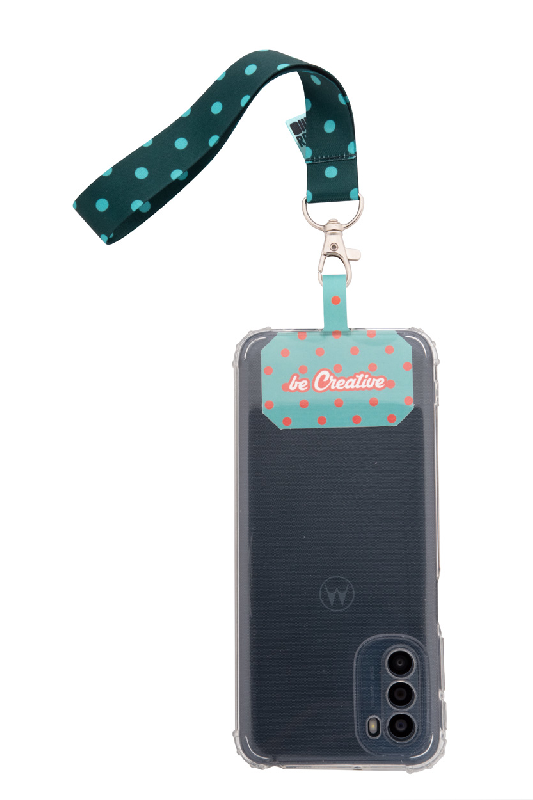 Bracelet personnalisable en RPET - avec mousqueton en métal et pochette téléphone imprimée_7