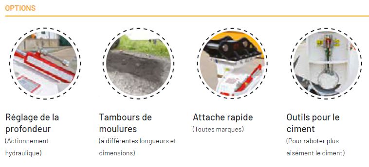 Raboteuse avec faible niveau de vibrations