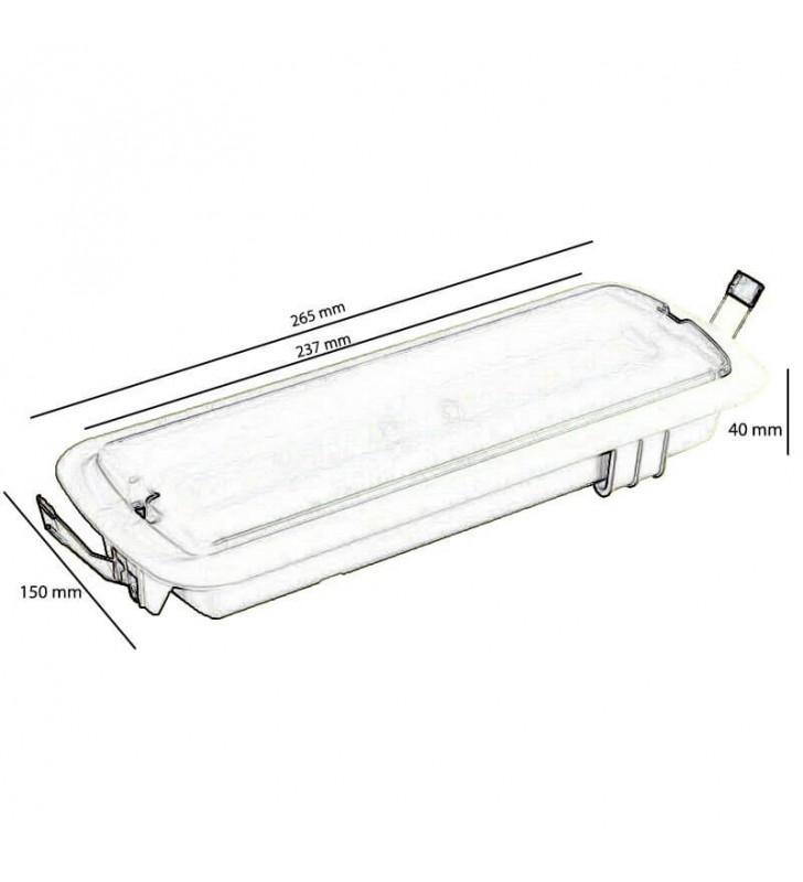 Éclairage de secours LED BAES - 4W - IP20 - Autonomie 3h - Réf. EUEM4726C1_7