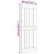 Vidaxl porte narvik 85x210 cm bois massif de pin 154438_7