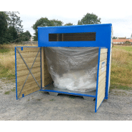 Système de collecte pour cartons avec pieds surélevés pour transpalette