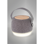 Enceinte Bluetooth - Boîtier ABS recyclé - Tissu RPET - LED - Chargeur sans fil bambou 15W - Batterie 1200 mAh_7