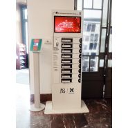 Borne de recharge Classic DS - 9 casiers sécurisés avec écran 21,5’’ pour téléphones et tablettes_8