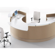 Banque d'accueil haut de gamme IMAGE - Sobre, durable et robuste - Design personnalisable avec finitions RAL et modules modulaires_7