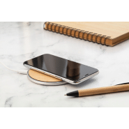 Chargeur rapide sans fil 15W - boîtier aluminium recyclé et bambou - câble USB inclus_7