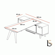 Table de réunion interactive Rail - Bralco. - Chêne blanc_7