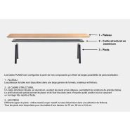 Table PLANIA - modulaire, personnalisable avec finitions chêne ou noyer, et pieds réglables_7
