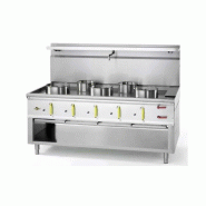 Fourneau wok 5 bruleurs jumbo avec rideau d'eau asia ii cr BERTRAND - jumbo_7