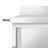 Meuble bas inox adossée P 700 mm avec portes - 600_7