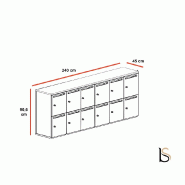 Meuble à casiers avec fentes courrier - Mobel Linea - A clé, 6 x 2 cases_7
