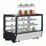 Vitrine de comptoir positive Série G carrée noire 160L - Polar - PG004_7