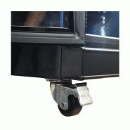 Vitrine réfrigérée murale 3 portes en noire intégral sur roulettes_7