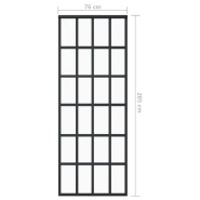 Vidaxl porte coulissante et quincaillerie verre esg/aluminium 76x205cm 3081963_7