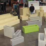 Jardinière / bac rectangle en résine, sur mesure ultra®